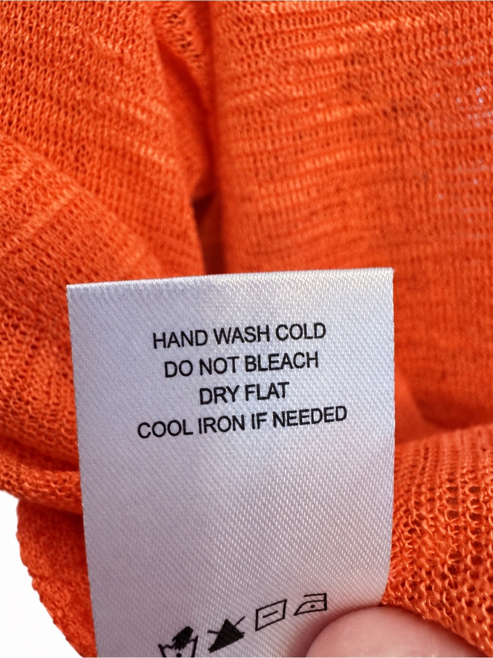 Nina Leonard Orange Semi-Sheer Open Knit Cropped Cardigan Size M - Picture 6 of 6